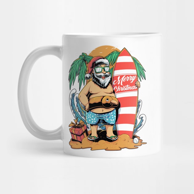 Vintage Beach Santa by BDAZ